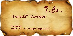 Thurzó Csongor névjegykártya